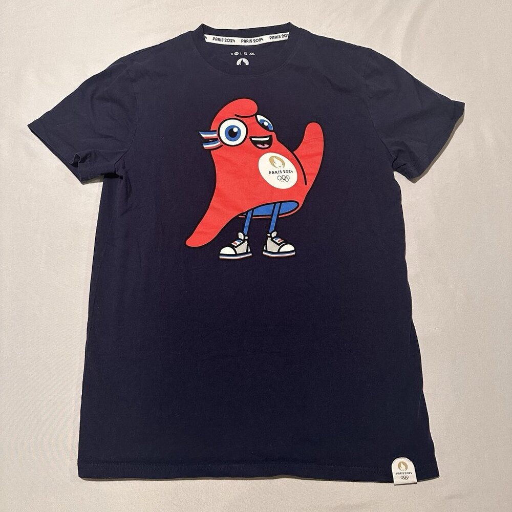 Paris 2024 Olympics Blue T-shirt THE PHRYGE - Men's Size Medium Official